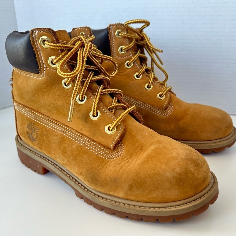 Timberland Timbs Tan Nubuck Combat Boots Size 4